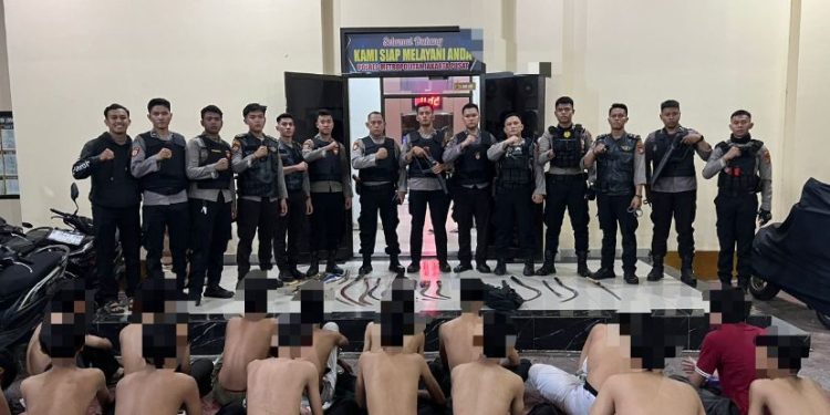 Polres Metro Jakarta Pusat Amankan 31 Pelajar, Bawa Sajam, Petasan dan Air Keras Untuk Tawuran