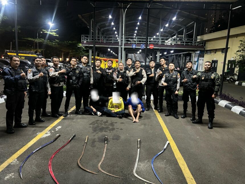 Tim Presisi Polres Jakarta Pusat Amankan Tiga Remaja Pelaku Tawuran di Bungur Senen