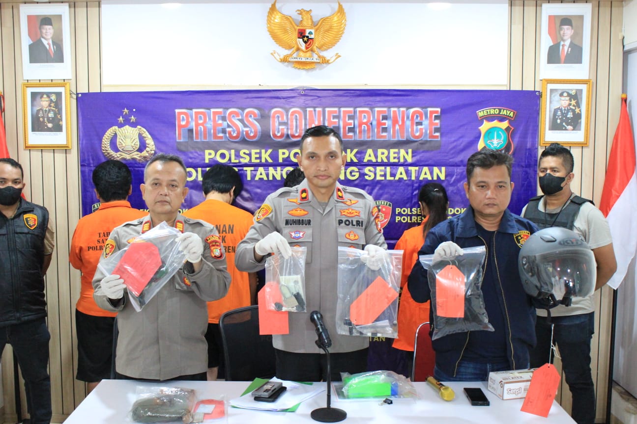 Polsek Pondok Aren Tangkap 3 Pelaku Curanmor, Kunci Leter T dan 4 Motor Disita