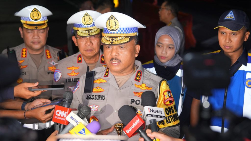 Tinjau KM 71 Tol Cikatama, Kakorlantas: Persiapan Lokasi Flag Off One Way Nasional