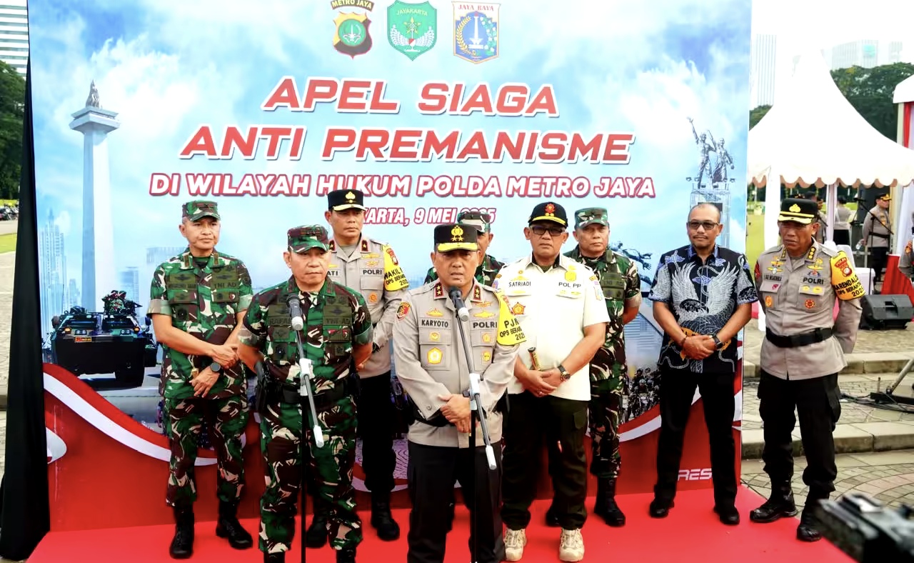 Kapolda Metro Jaya Dan Pangdam Jaya Pimpin Apel Operasi Anti Premanisme Di Monas