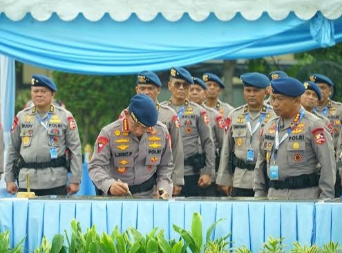 Kapolri Pimpin Apel dan Buka Rakernis Korps Brimob Polri Tahun 2026